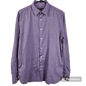 John Varvatos Mens Long Sleeve Peace Logo Button Down Shirt Size M